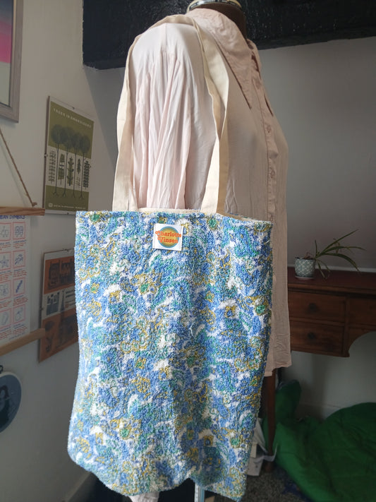 Vintage towelling tote bag