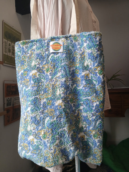 Vintage towelling tote bag