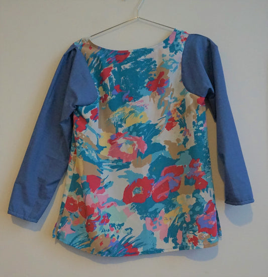 80s Floral Sleeved Shirt