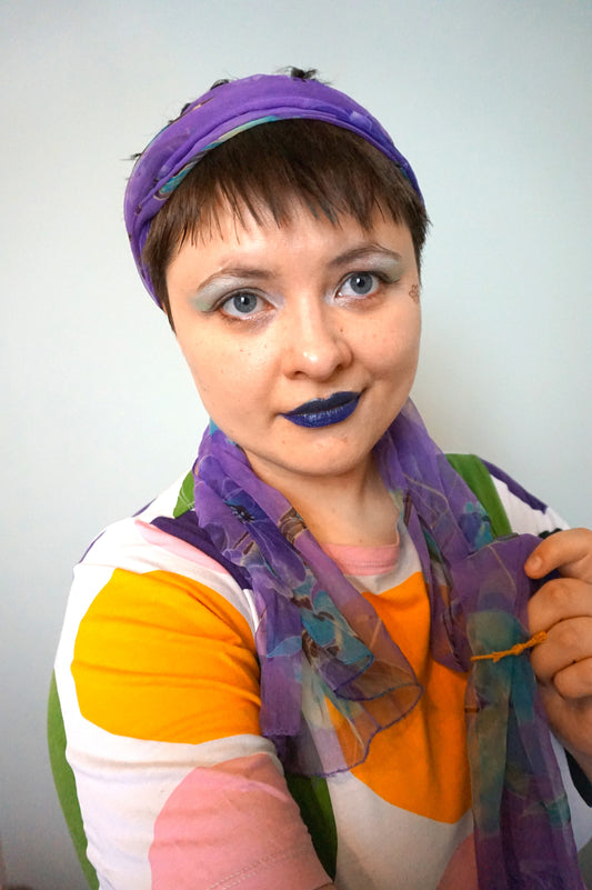 Vintage purple scarf