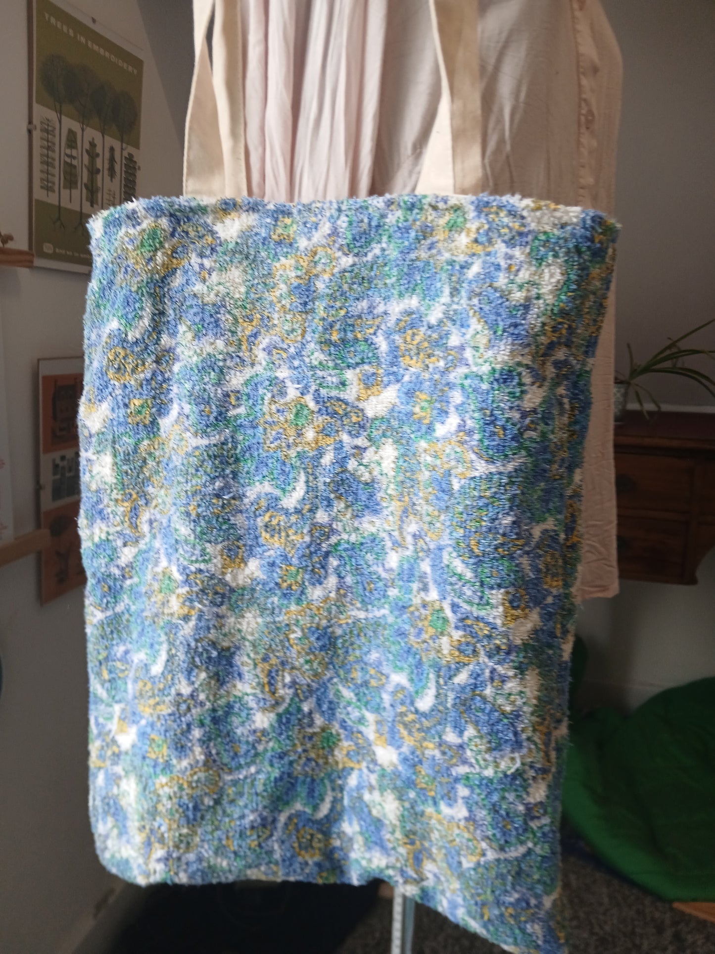 Vintage towelling tote bag