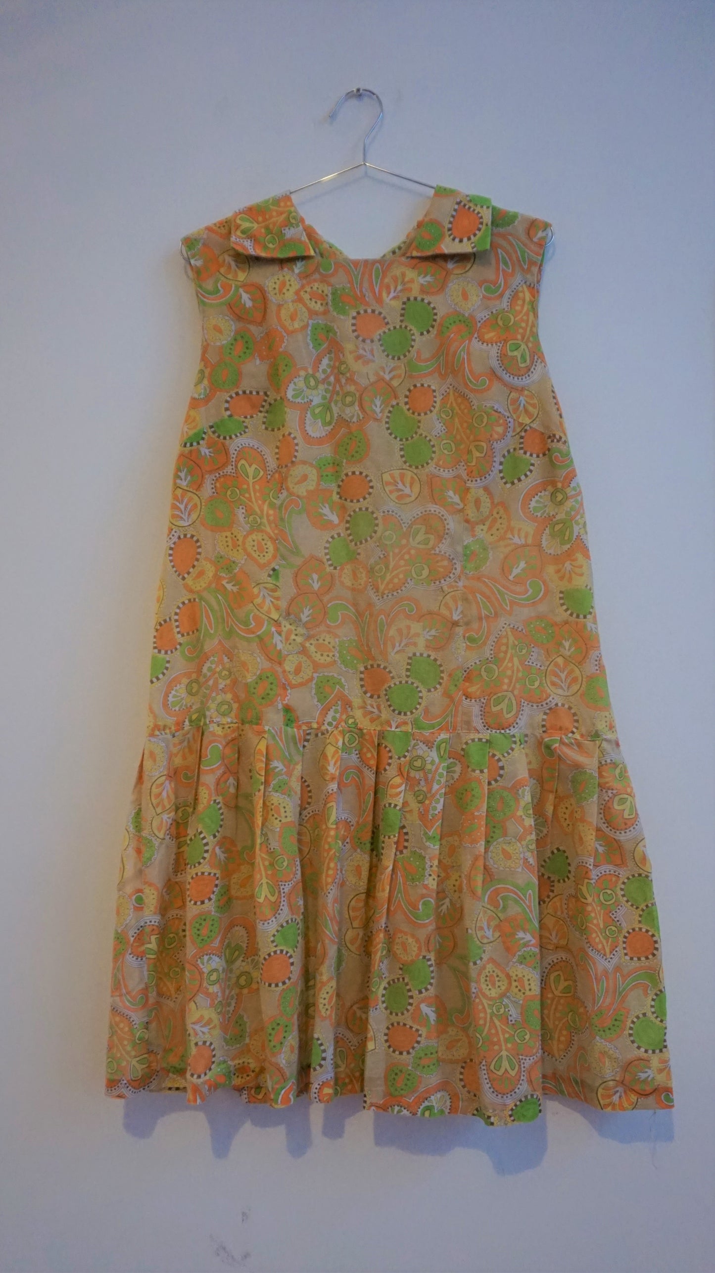 60s dropped waist paisley cotton sundress
