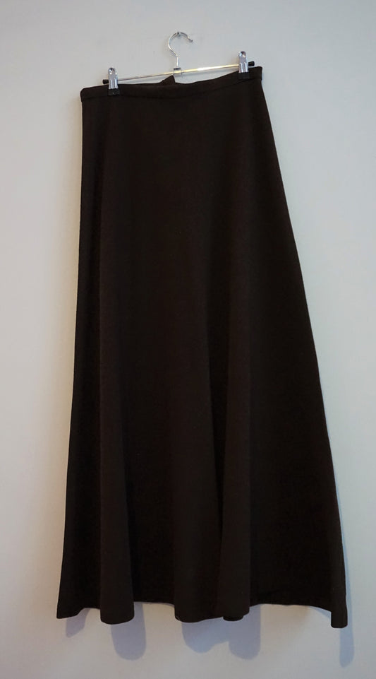 Brown Maxi Walking Skirt