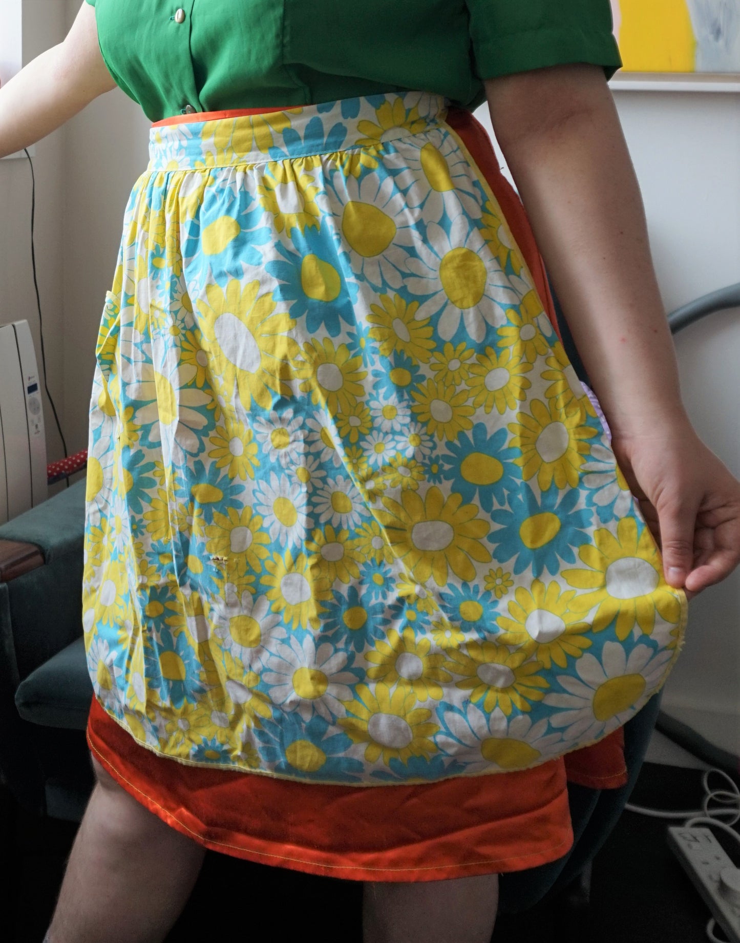 Retro floral apron