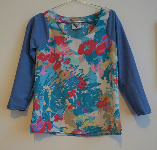 80s Floral Sleeved Shirt